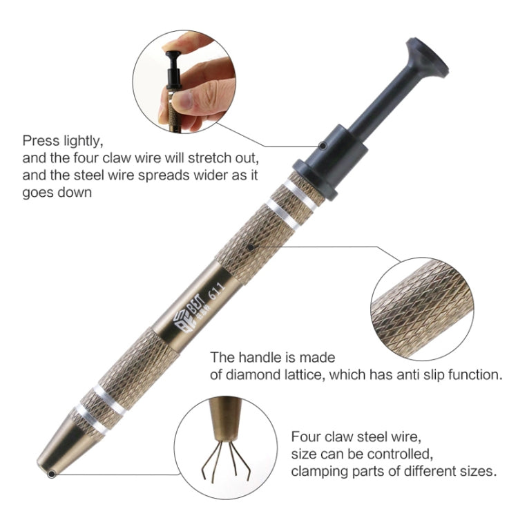 BEST Precision Parts Gripper Pick Up Four Claw Hold Tightly for Catcher Hand Tool - Others by BEST | Online Shopping UK | buy2fix