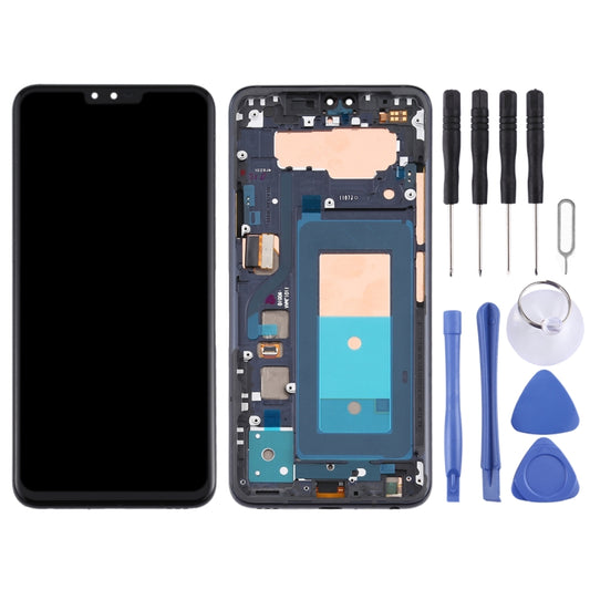 Original LCD Screen for LG V40 ThinQ Digitizer Full Assembly with Frame(Black) - For LG by buy2fix | Online Shopping UK | buy2fix