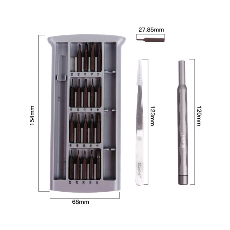 Kaisi K-3022B 22 in1 High Precision Screwdriver Set Magnetic Screwdriver Bits - Screwdriver Set by Kaisi | Online Shopping UK | buy2fix