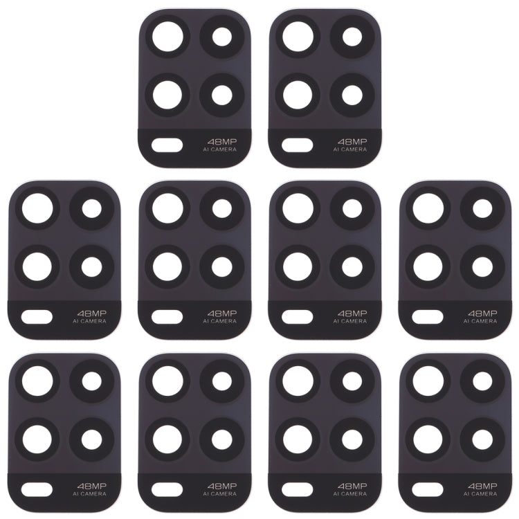 10 PCS Back Camera Lens for Xiaomi Mi 10 Lite 5G - Camera by buy2fix | Online Shopping UK | buy2fix
