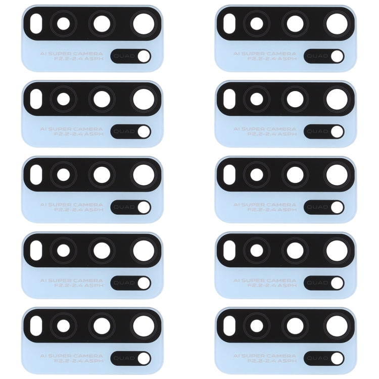 For Vivo Y50 1935, V1965A / Vivo Y30 1938 10pcs Back Camera Lens (Baby Blue) - Camera Parts by buy2fix | Online Shopping UK | buy2fix