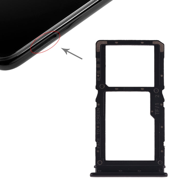SIM Card Tray + SIM Card Tray / Micro SD Card Tray for Xiaomi Redmi Note 7 / Redmi Note 7 Pro(Black) by buy2fix
