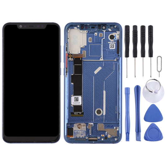 LCD Screen and Digitizer Full Assembly with Frame & Side Keys for Xiaomi Mi 8(Blue) by buy2fix