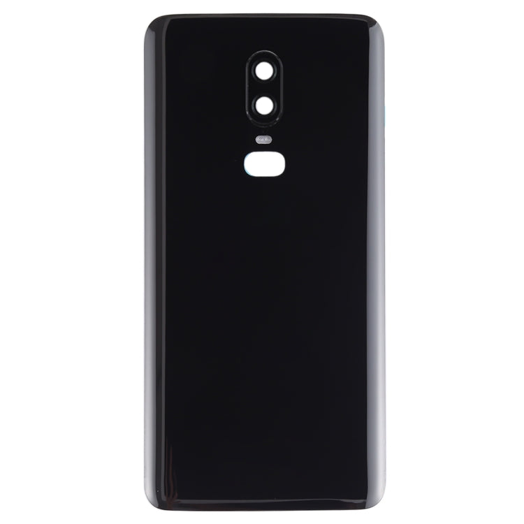 For OnePlus 6 Smooth Surface Battery Back Cover (Black) - Back Cover by buy2fix | Online Shopping UK | buy2fix