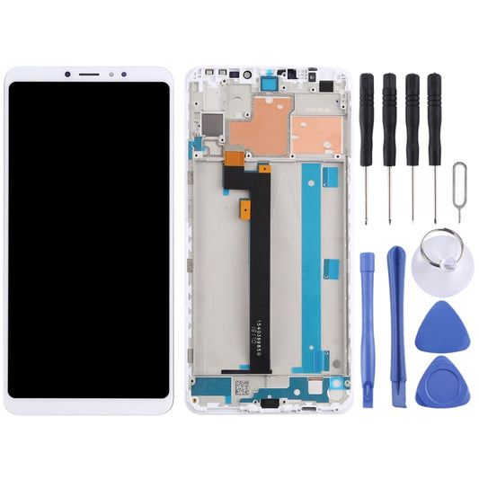 TFT LCD Screen for Xiaomi Mi Max 3 Digitizer Full Assembly with Frame(White) by buy2fix