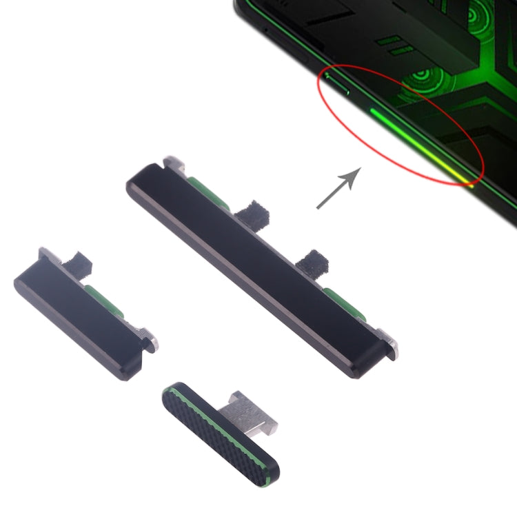 Side Keys for Xiaomi Black Shark Helo(Black) by buy2fix