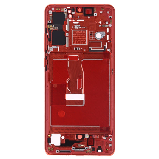 Front Housing LCD Frame Bezel Plate with Side Keys for Huawei P30(Orange) by buy2fix