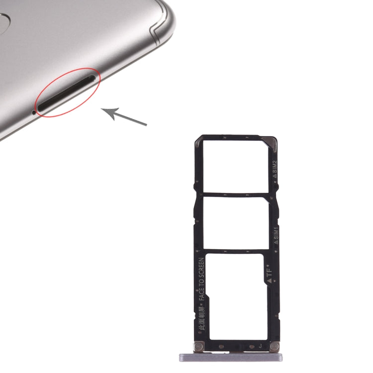 SIM Card Tray + SIM Card Tray + Micro SD Card for Xiaomi Redmi S2(Grey) - Card Tray by buy2fix | Online Shopping UK | buy2fix