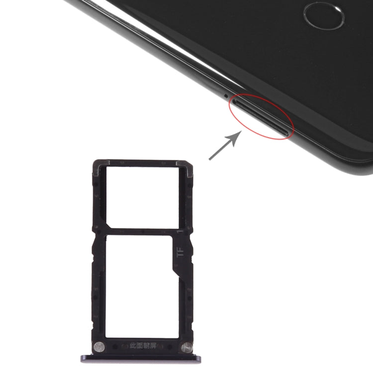 SIM Card Tray + Micro SD Card for Xiaomi Mi 8 Lite(Black) by buy2fix