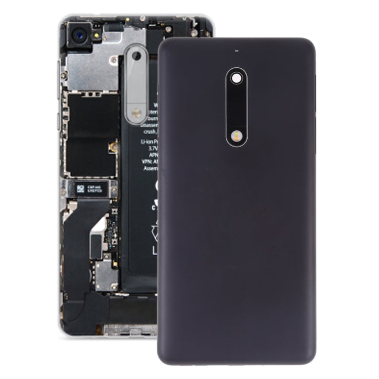 Battery Back Cover with Camera Lens & Side Keys for Nokia 5(Black) - Back Cover by buy2fix | Online Shopping UK | buy2fix