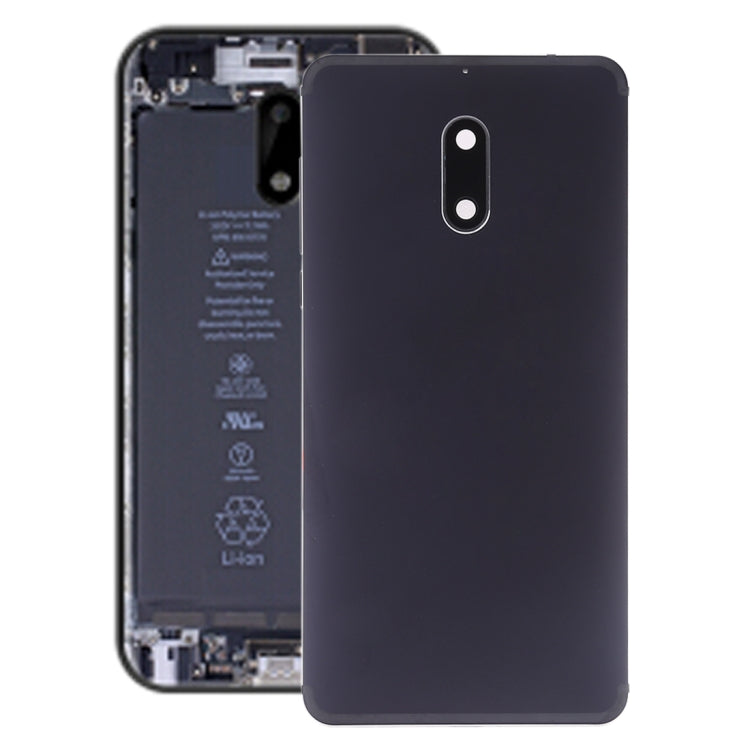 Battery Back Cover with Camera Lens & Side Keys for Nokia 6(Black) - Back Cover by buy2fix | Online Shopping UK | buy2fix