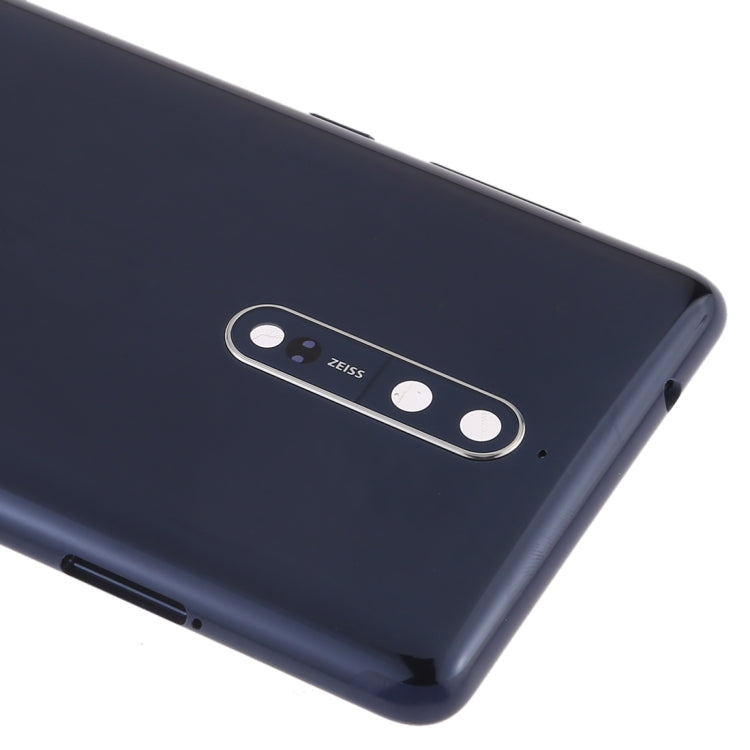 Battery Back Cover with Camera Lens & Side Keys for Nokia 8(Blue) - Back Cover by buy2fix | Online Shopping UK | buy2fix