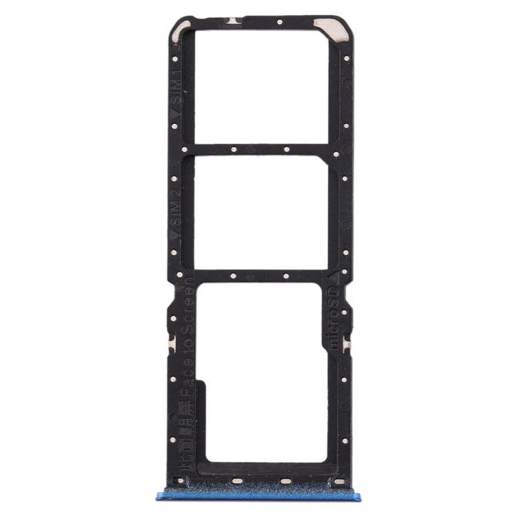 For OPPO A11x/A11/A9(2020)/A5(2020) SIM Card Tray + SIM Card Tray + Micro SD Card Tray (Blue) - Card Tray by buy2fix | Online Shopping UK | buy2fix