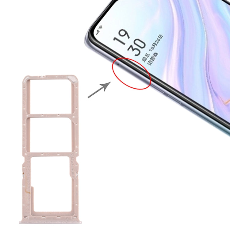 For OPPO A11 SIM Card Tray + SIM Card Tray + Micro SD Card Tray (Gold) - Card Tray by buy2fix | Online Shopping UK | buy2fix