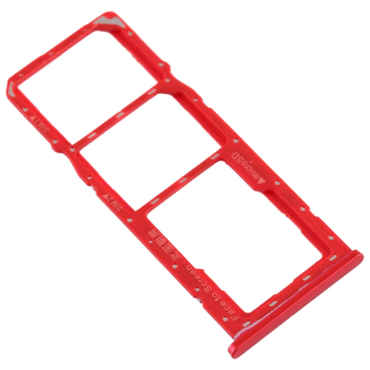 For Realme 2 SIM Card Tray + SIM Card Tray + Micro SD Card Tray (Red) - Card Tray by buy2fix | Online Shopping UK | buy2fix
