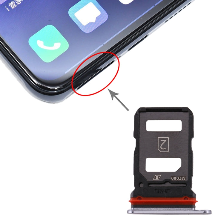 For vivo X30 SIM Card Tray + SIM Card Tray (Black) by buy2fix