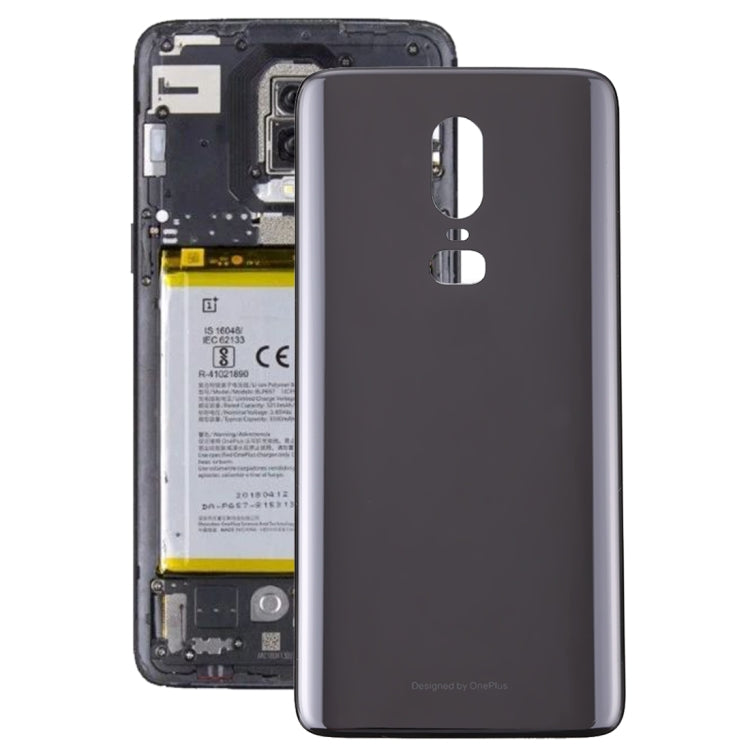 For OnePlus 6 Back Cover (Jet Black) - Back Cover by buy2fix | Online Shopping UK | buy2fix