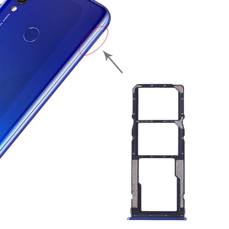 SIM Card Tray + SIM Card Tray + Micro SD Card for Xiaomi Redmi 7 (Blue) by buy2fix