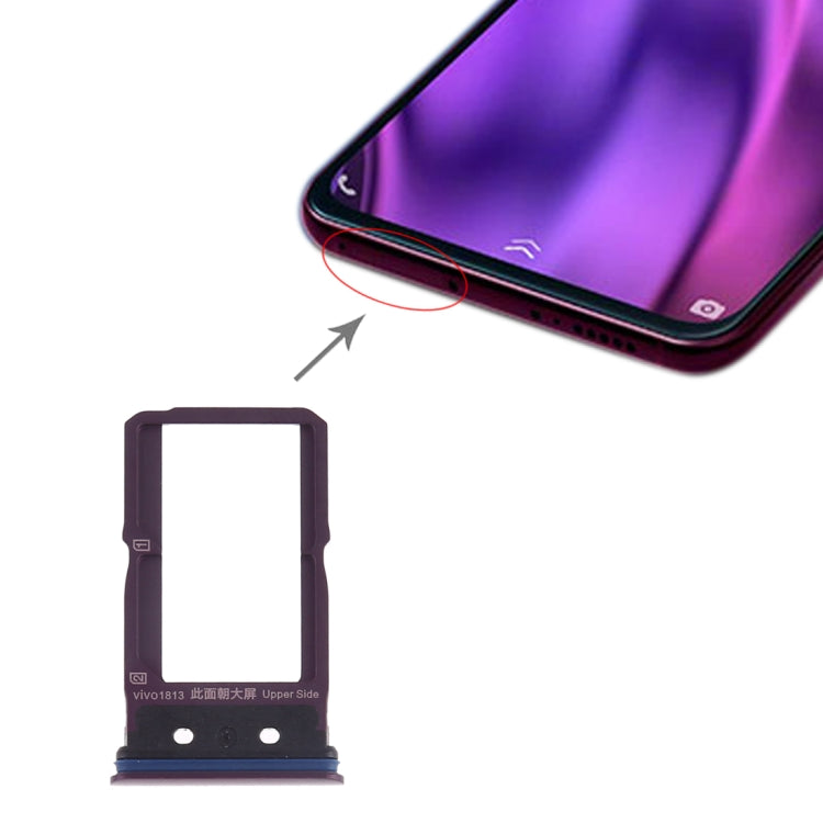 For Vivo NEX Dual Display SIM Card Tray + SIM Card Tray (Purple) by buy2fix