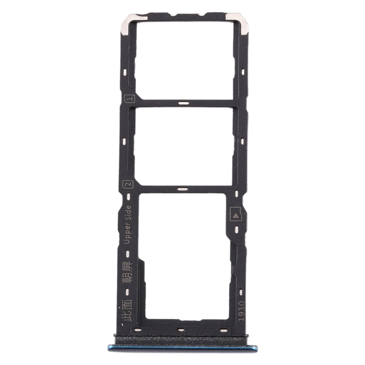 For vivo Y3 SIM Card Tray + SIM Card Tray + Micro SD Card Tray (Dark Blue) - Card Tray by buy2fix | Online Shopping UK | buy2fix
