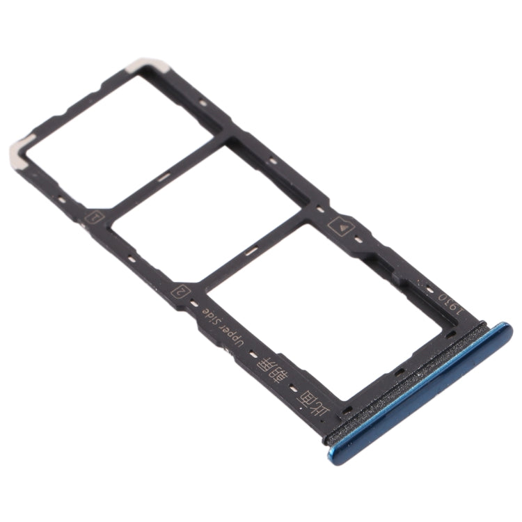 For vivo Y3 SIM Card Tray + SIM Card Tray + Micro SD Card Tray (Dark Blue) - Card Tray by buy2fix | Online Shopping UK | buy2fix