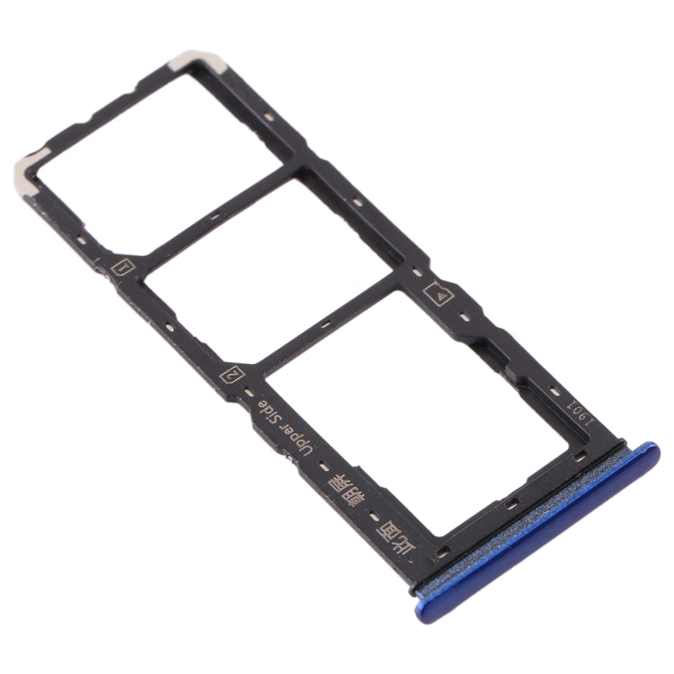 For vivo Y3 SIM Card Tray + SIM Card Tray + Micro SD Card Tray (Blue) - Card Tray by buy2fix | Online Shopping UK | buy2fix