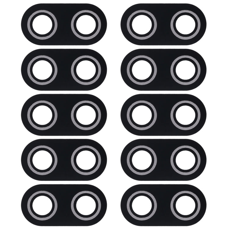10 PCS Back Camera Lens Cover for Asus ZenFone Max Plus(M1) X018DC Pegasus 4s ZB570TL 5.7 inch (Black) - Camera by buy2fix | Online Shopping UK | buy2fix