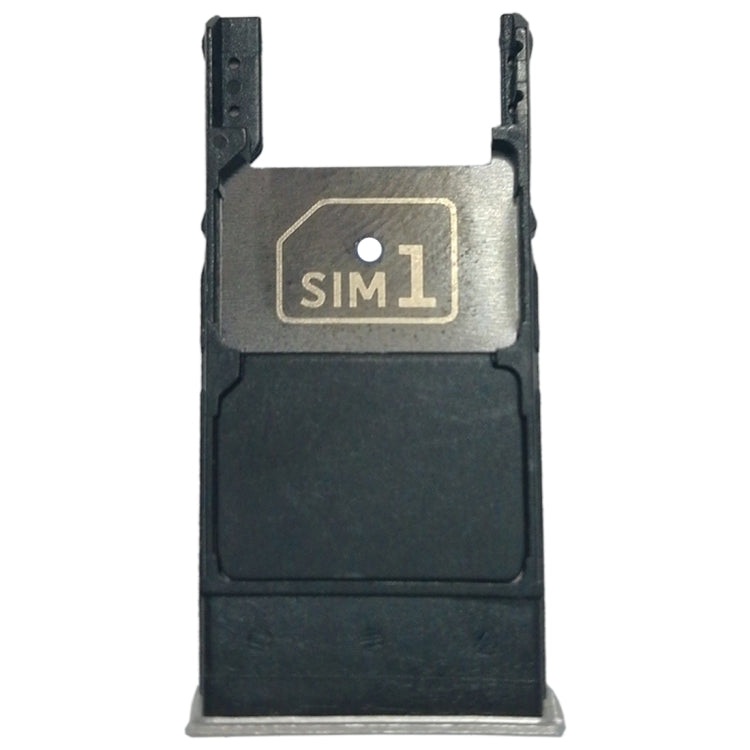 SIM Card Tray + Micro SD Card Tray for Motorola Moto X Style / XT1575(Silver) - Card Socket by buy2fix | Online Shopping UK | buy2fix