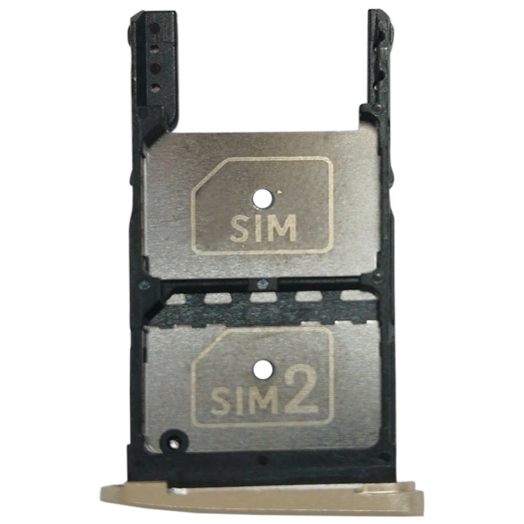 2 SIM Card Tray + Micro SD Card Tray for Motorola Moto Z Play(Gold) - Card Socket by buy2fix | Online Shopping UK | buy2fix