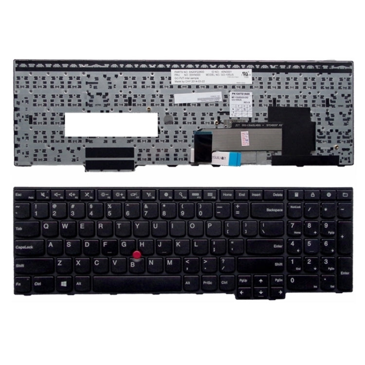 US Version English Laptop Keyboard with Pointing Sticks for Lenovo IBM Thinkpad E550 / E555 / E550C - Replacement Keyboards by buy2fix | Online Shopping UK | buy2fix