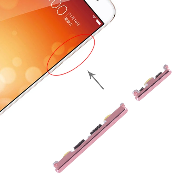 For Vivo X9 Side Keys (Rose Gold) - Home key & Side Key by buy2fix | Online Shopping UK | buy2fix