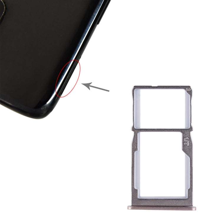 For Meizu 15 SIM Card Tray + SIM Card Tray / Micro SD Card Tray (Gold) by buy2fix
