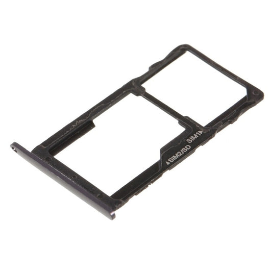 SIM Card Tray + SIM Card Tray / Micro SD Card Tray for Motorola Moto G5S(Black) - Card Socket by buy2fix | Online Shopping UK | buy2fix