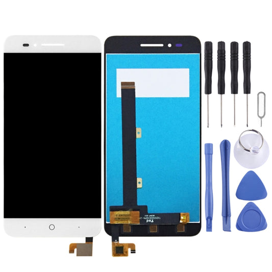 OEM LCD Screen for ZTE Blade A610 A610C with Digitizer Full Assembly (White) - For ZTE by buy2fix | Online Shopping UK | buy2fix