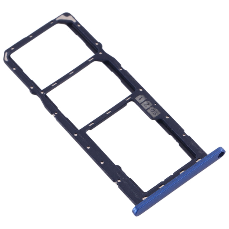 SIM Card Tray + SIM Card Tray + Micro SD Card Tray for Asus Zenfone Max M2 ZB633KL(Blue) - Card Tray by buy2fix | Online Shopping UK | buy2fix