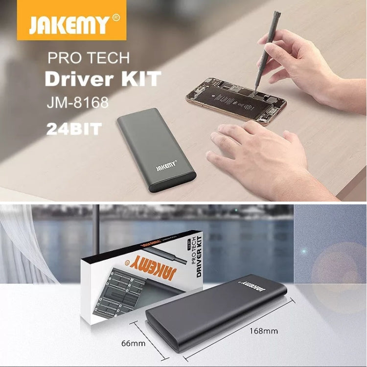 JAKEMY JM-8168 24 in 1 Precision Magnetic Screwdriver Kit with Deep Hole Screw Bits - Screwdriver Set by JAKEMY | Online Shopping UK | buy2fix
