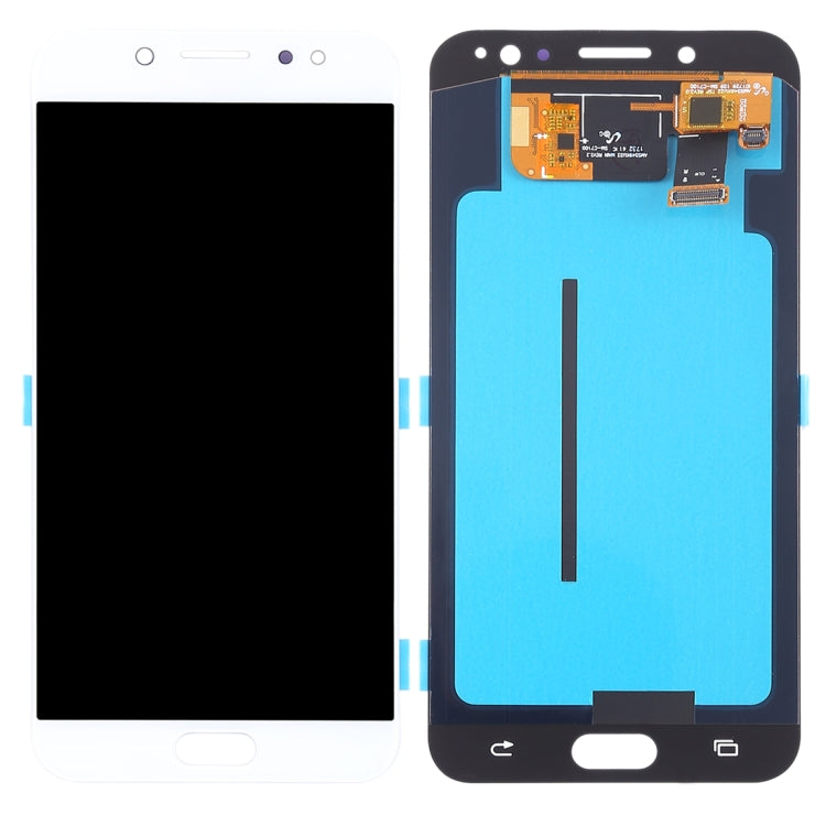 OLED LCD Screen for Galaxy C8, C710F/DS, C7100 with Digitizer Full Assembly (White) - LCD Screen by buy2fix | Online Shopping UK | buy2fix
