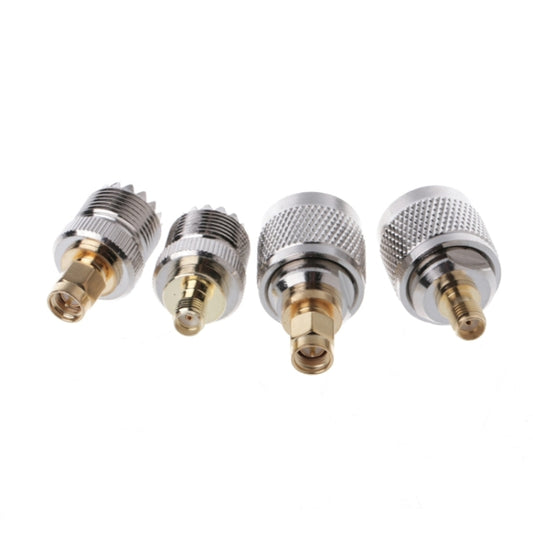 4 PCS / Set A13 Adapter Kit PL259 / SO239 to SMA Male / Female Type RF Connector by buy2fix