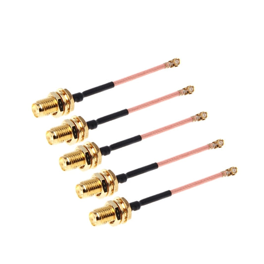 5 PCS RG178 Ufl / IPX / IPEX to SMA Female Adapter Braid Cable, Length: 5cm - Cable by buy2fix | Online Shopping UK | buy2fix