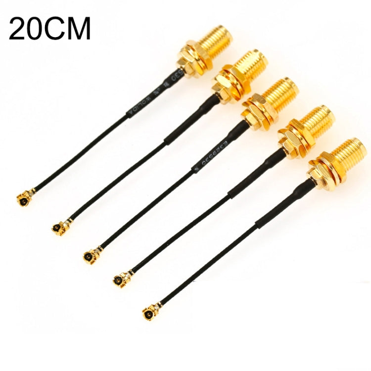 5 PCS / Set RG178 Ufl / IPX / IPEX to SMA Female Adapter Braid Cable, Length:20cm - Cable by buy2fix | Online Shopping UK | buy2fix