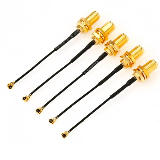 5 PCS / Set RG178 Ufl / IPX / IPEX to SMA Female Adapter Braid Cable, Length:10cm by buy2fix