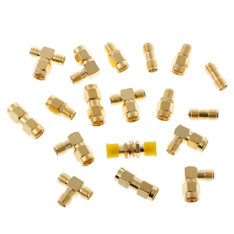 18 PCS / Set SMA Male Female Connector Kit Antenna Plug Converter Coaxial Adapter Set - Connector by buy2fix | Online Shopping UK | buy2fix