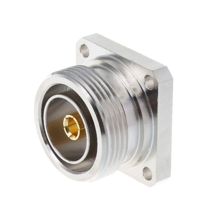 L29 7/16 Din Female Jack Center Connector with 4 Holes Flange Deck Solder Cup RF Coaxial Adapter - Connector by buy2fix | Online Shopping UK | buy2fix