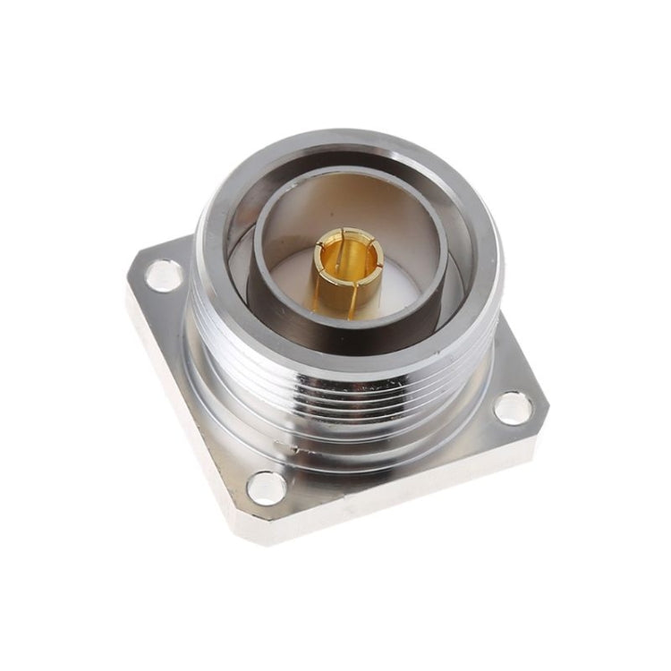 L29 7/16 Din Female Jack Center Connector with 4 Holes Flange Deck Solder Cup RF Coaxial Adapter - Connector by buy2fix | Online Shopping UK | buy2fix