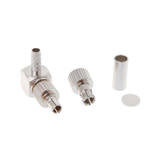 2 in 1 TS9 / CRC9 Male Right Angle RF Coaxial Card Connector for RG174 / 178 / 316 LMR100 by buy2fix
