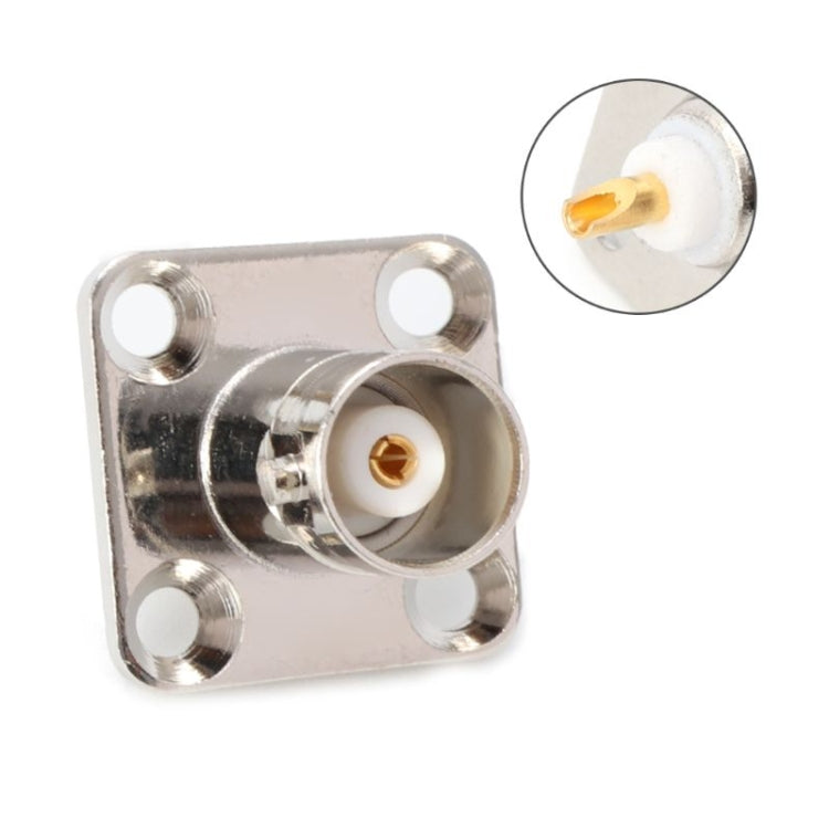 4 Flange BNC Female Jack Panel Chassis - Connector by buy2fix | Online Shopping UK | buy2fix