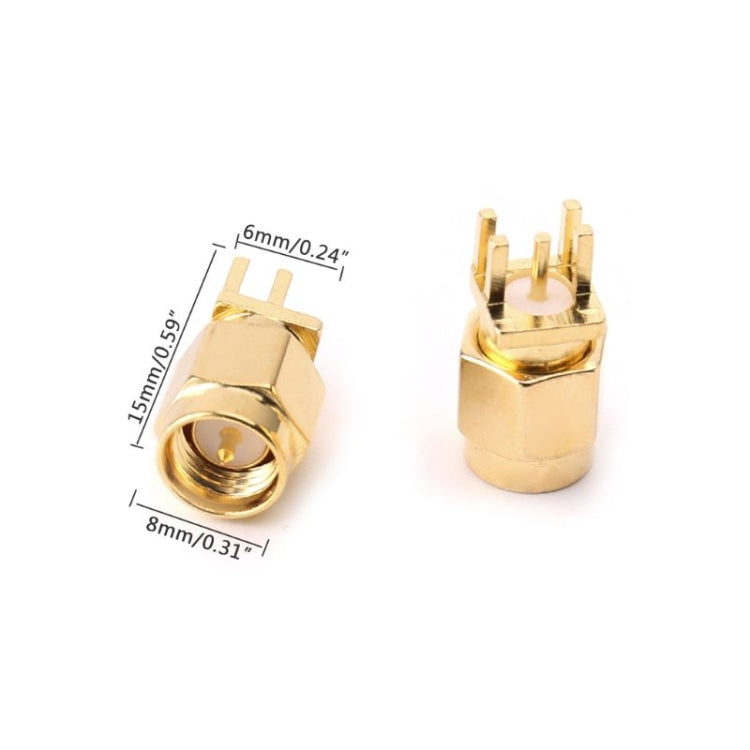 10 PCS 1.6mm SMA Female Jack PCB Clip Mount RF Connectors - Connector by buy2fix | Online Shopping UK | buy2fix