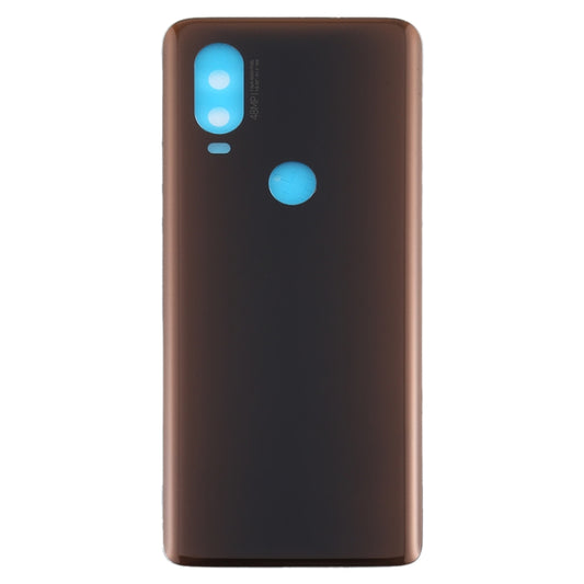 Battery Back Cover for Motorola Moto One Vision(Brown) - Back Cover by buy2fix | Online Shopping UK | buy2fix