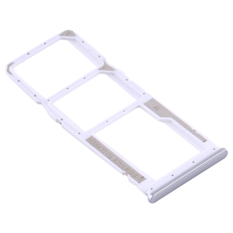 SIM Card Tray + SIM Card Tray + Micro SD Card Tray for Xiaomi Redmi Note 9S / Redmi Note 9 Pro Max / Redmi Note 9 Pro India / Note 10 Lite(Silver) - Card Tray by buy2fix | Online Shopping UK | buy2fix