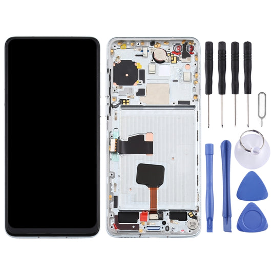 Original OLED LCD Screen for Huawei P40 Digitizer Full Assembly with Frame(Silver) by buy2fix